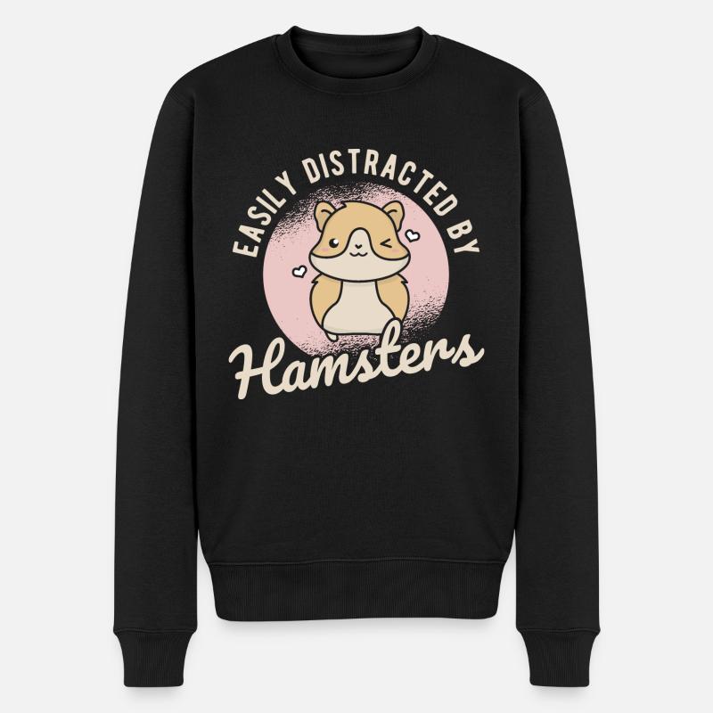 Nagetier Hamster - Männer Premium Bio Pullover - Schwarz