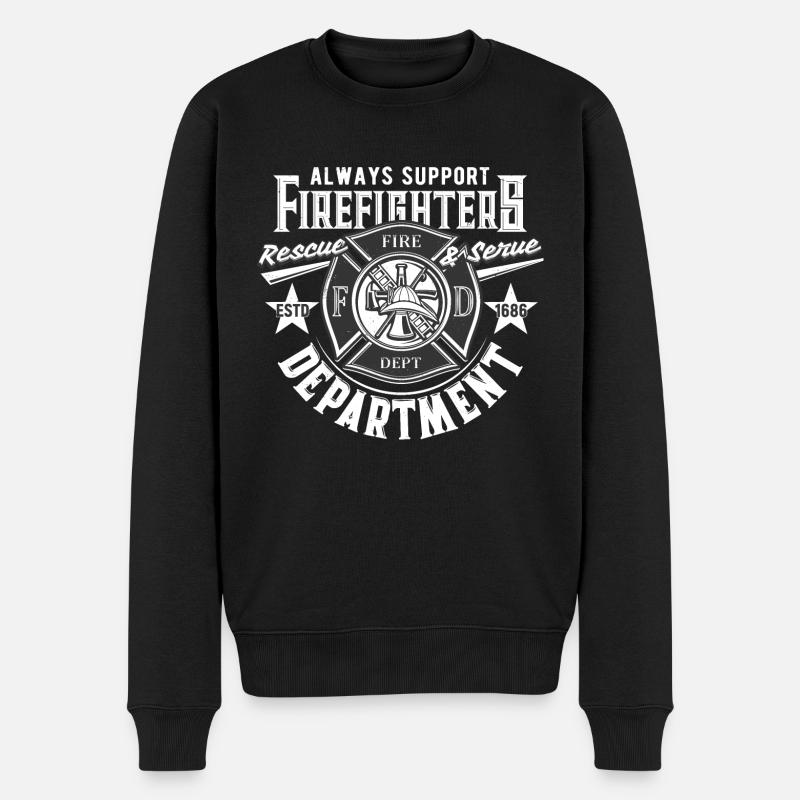 Aide aux pompiers b - Pull Premium bio Homme - noir