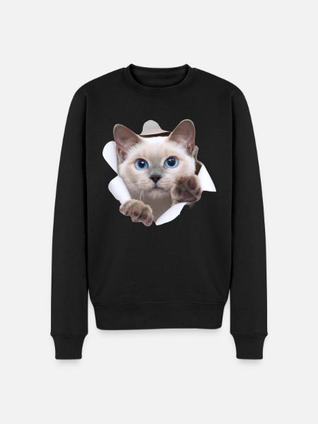 Bébé chat du monde caché - Pull Premium bio Homme - noir