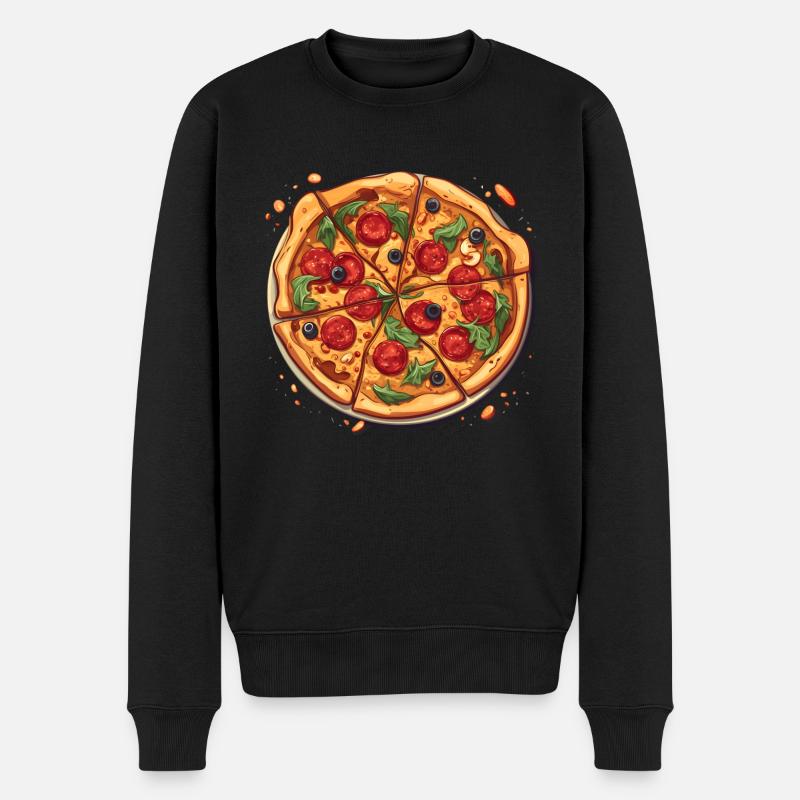 Pizza - Pull Premium bio Homme - noir