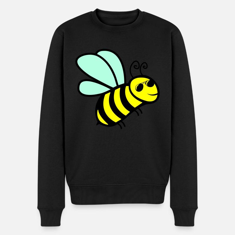 biene cool - Männer Premium Bio Pullover - Schwarz