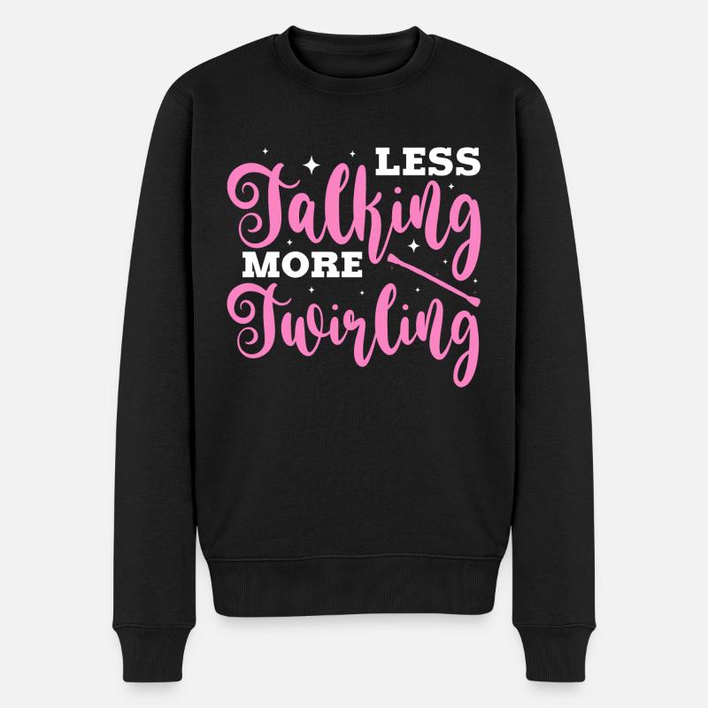 moins parler plus de twirling Design pour un twirling - Pull Premium bio Homme - noir