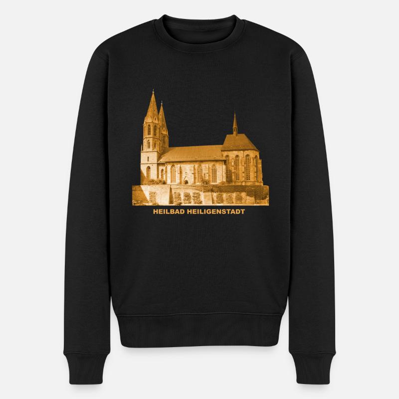 Heiligenstad Kirche Heilbad Thüringen Eichsfeld - Männer Premium Bio Pullover - Schwarz