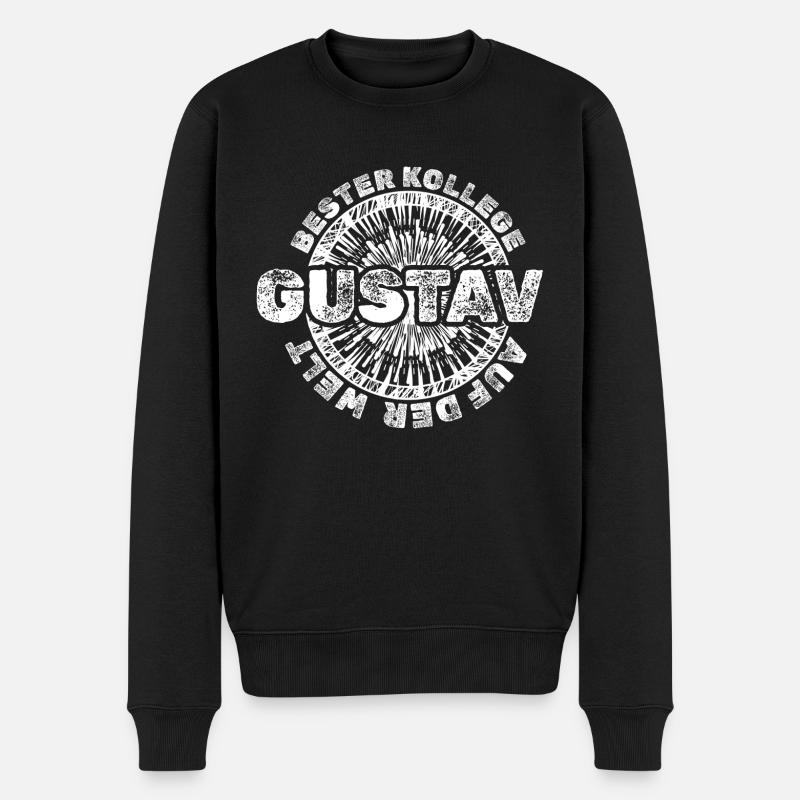 Geschenk für Gustav - Männer Premium Bio Pullover - Schwarz