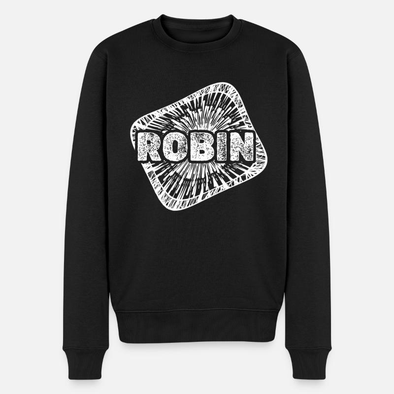 Baby bump Robin - Pull Premium bio Homme - noir