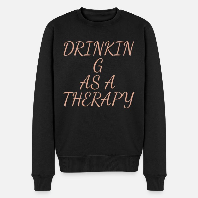 Boire comme thérapie - Pull Premium bio Homme - noir