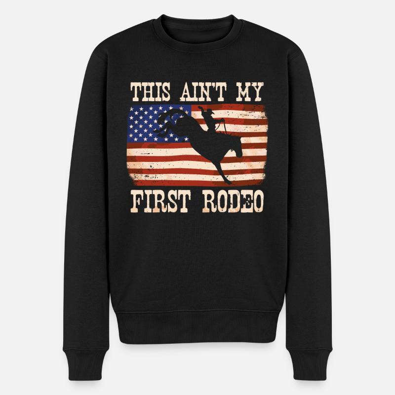 Ce n’est pas mon premier rodéo femmes rodéo cowboy - Pull Premium bio Homme - noir