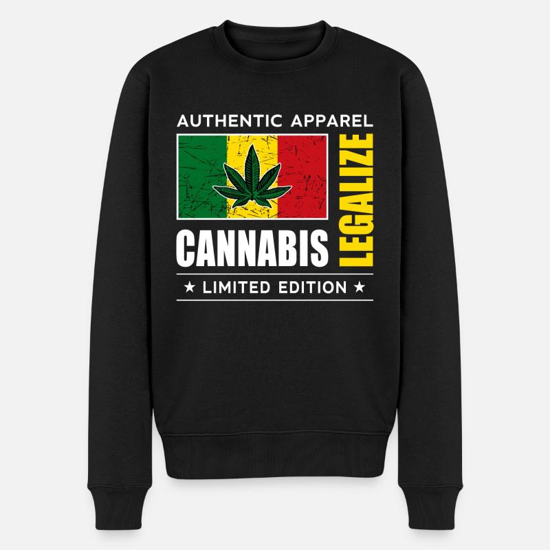Cannabis - Pull Premium bio Homme - noir