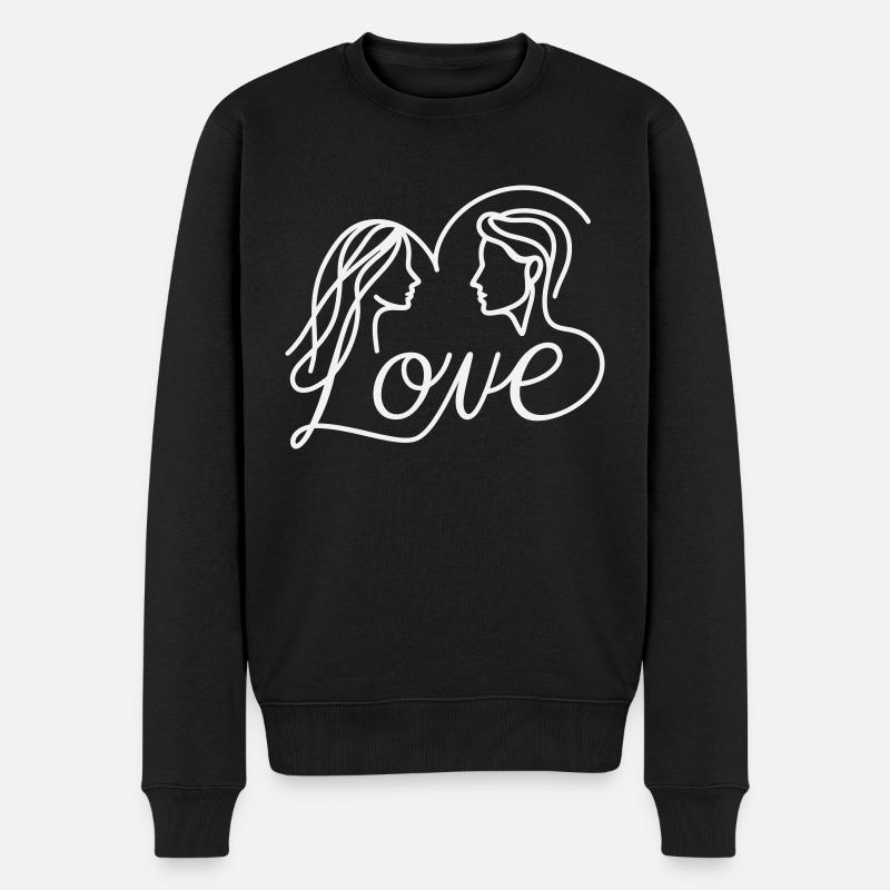 Amour - Pull Premium bio Homme - noir
