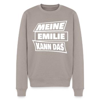 Emilie Emilie - Männer Premium Bio Pullover - Taupe - Vorne - Nico (187cm)