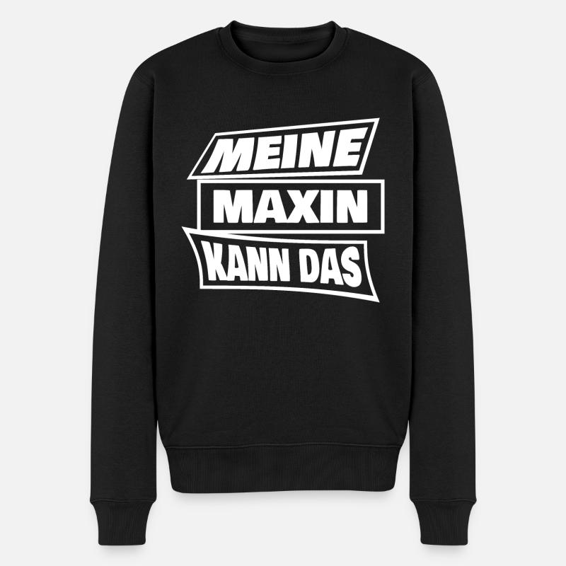 Maxin - Männer Premium Bio Pullover - Schwarz