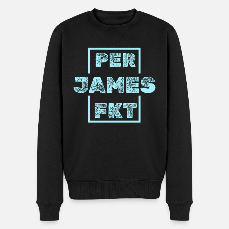 James - Männer Premium Bio Pullover - Schwarz