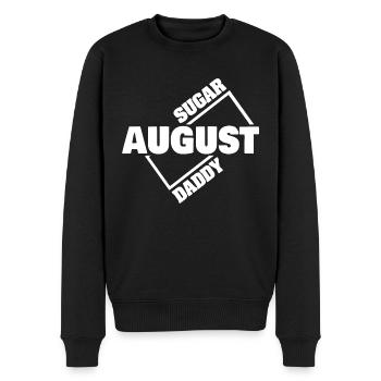 Sugardaddy August - Männer Premium Bio Pullover - Schwarz - Vorne - Nico (187cm)
