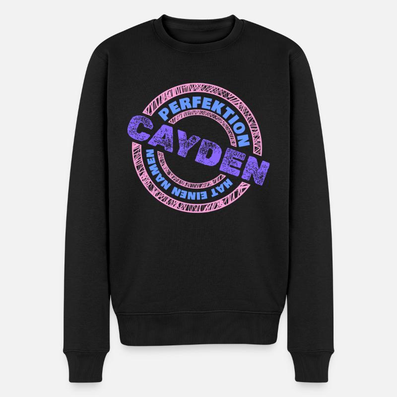 Cayden - Männer Premium Bio Pullover - Schwarz