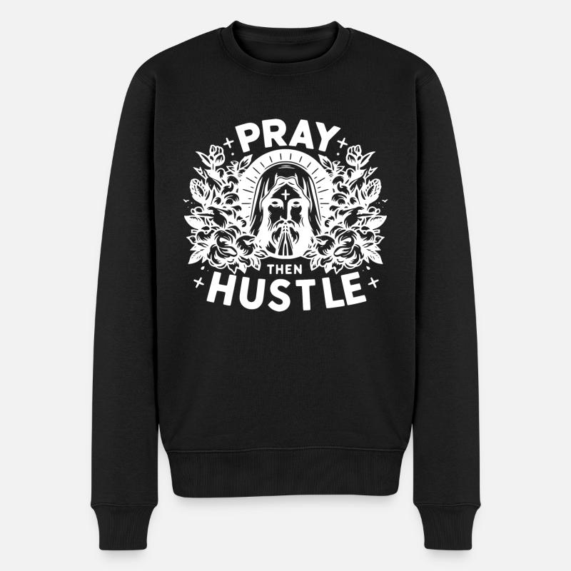 Priez puis bousculez - Pull Premium bio Homme - noir