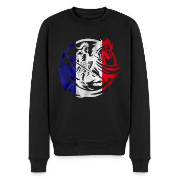 Conquering Knight BBR - Men's Premium Organic Jumper - black - Front - Nico (187cm)