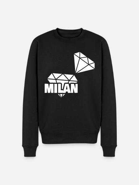 Milan as precious - Men's Premium Organic Jumper - black