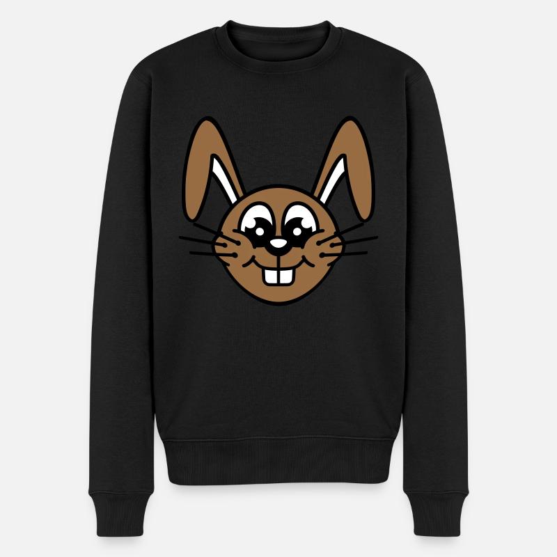 Lapin Lapin Dessin animé Petit Animal Mignon - Pull Premium bio Homme - noir