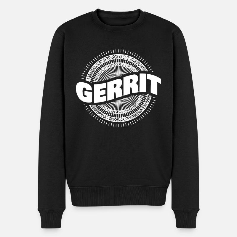 Geschenk für Gerrit - Männer Premium Bio Pullover - Schwarz