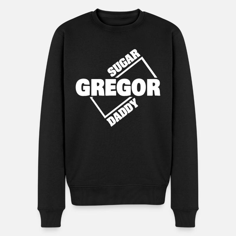 Gregor en sugar daddy - Pull Premium bio Homme - noir