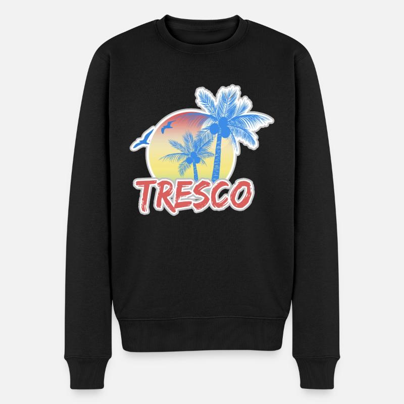 Urlaub Tresco - Männer Premium Bio Pullover - Schwarz