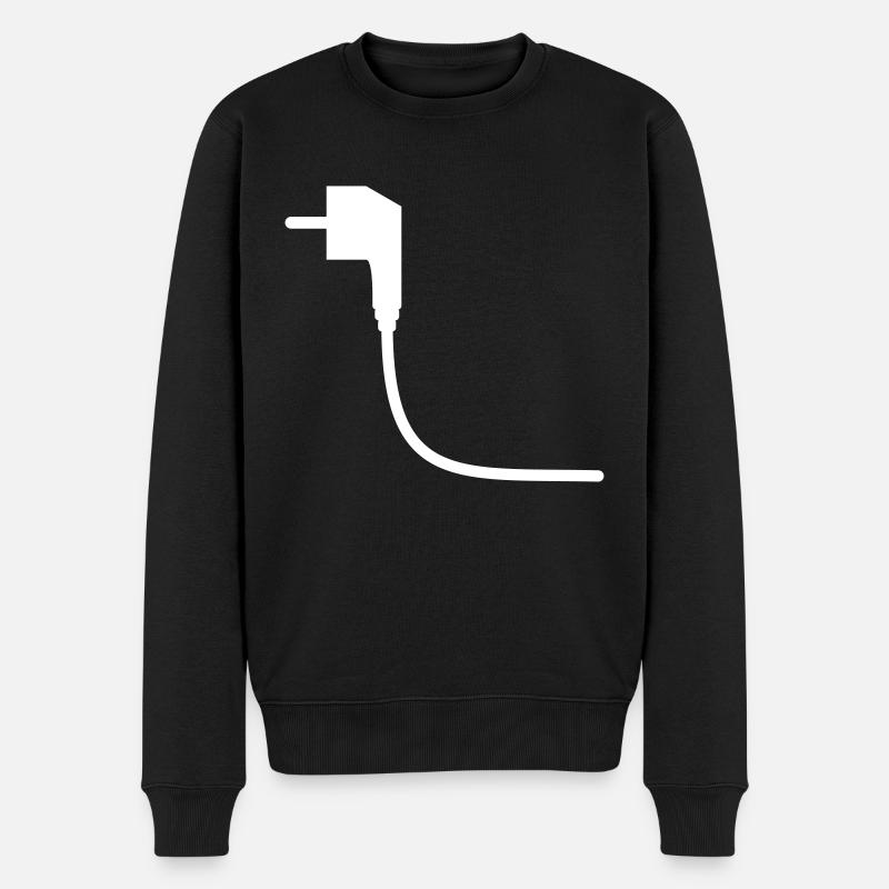 Stecker und Steckdose Fasching Kostüm - Männer Premium Bio Pullover - Schwarz
