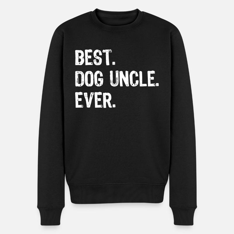 Best Dog Uncle Ever Funny Gift Father s Day Christ - Männer Premium Bio Pullover - Schwarz