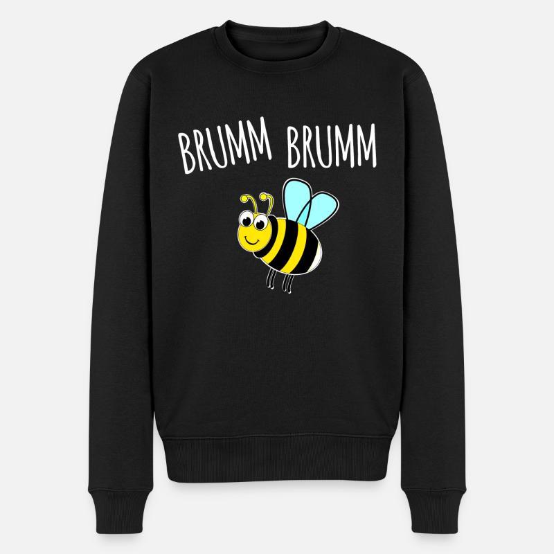 Brumm Brumm Hummel - Männer Premium Bio Pullover - Schwarz
