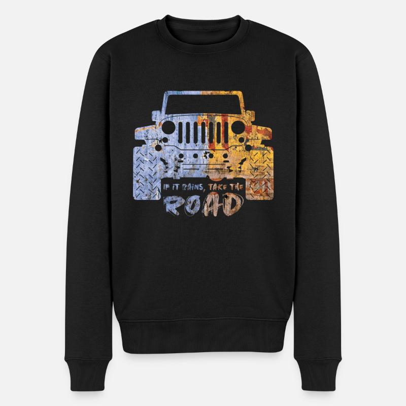 Jeep - Männer Premium Bio Pullover - Schwarz