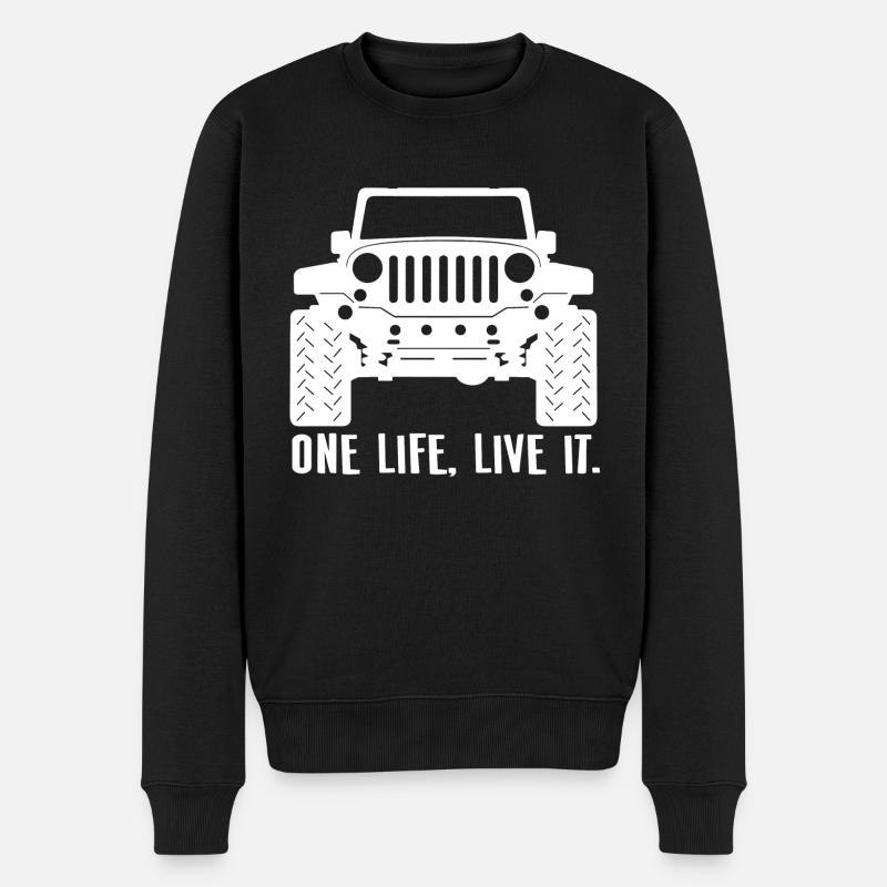 Jeep One Life, vivez-la - Pull Premium bio Homme - noir