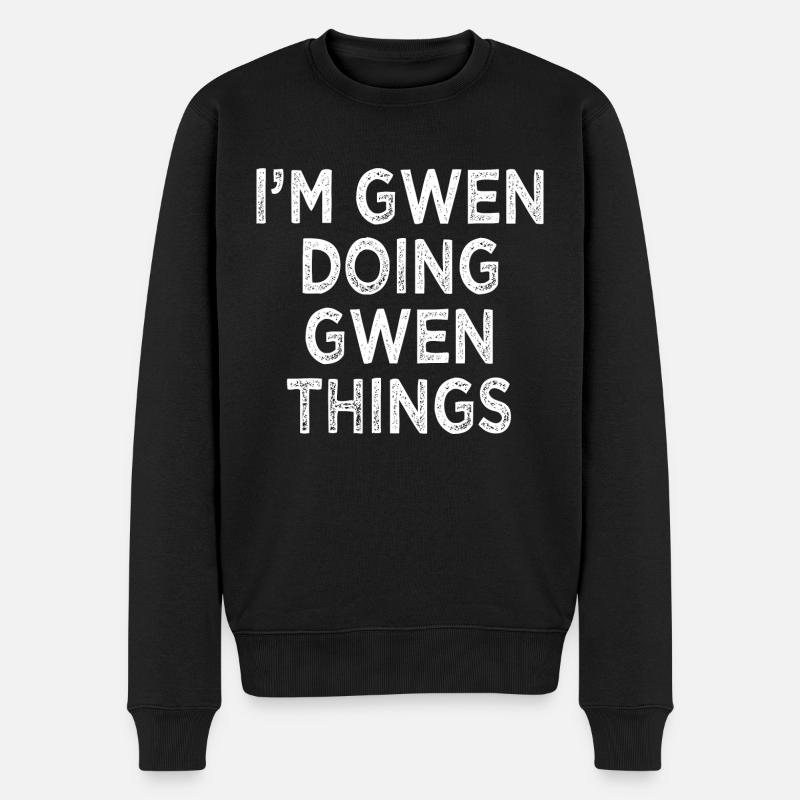 Gwen - Männer Premium Bio Pullover - Schwarz