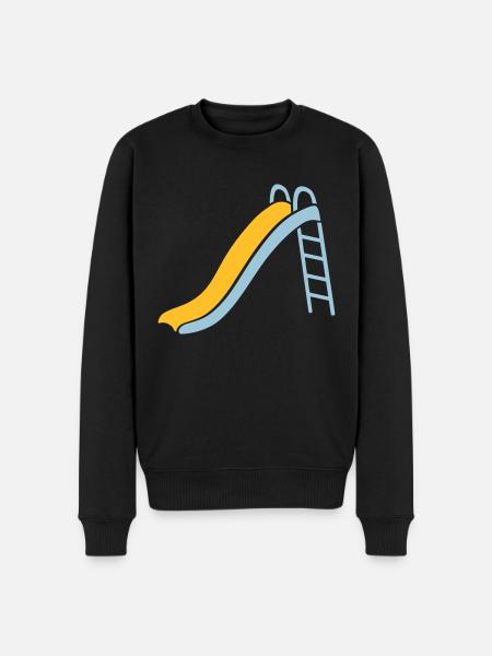 Rutsche - Männer Premium Bio Pullover - Schwarz