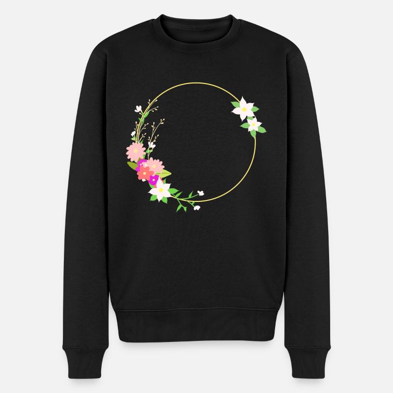 Couronne de fleurs - Pull Premium bio Homme - noir