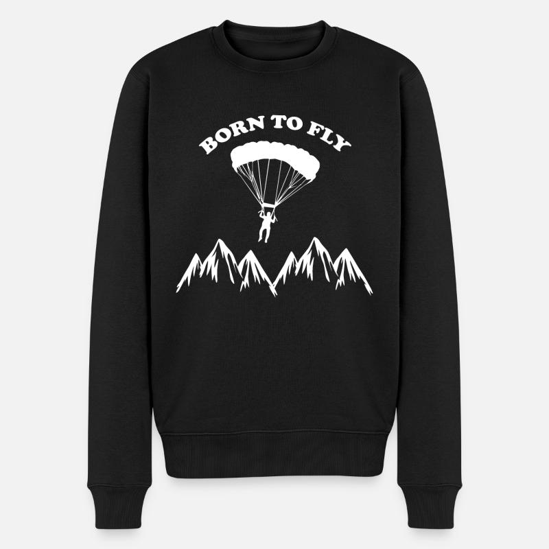Paragliding - Pull Premium bio Homme - noir