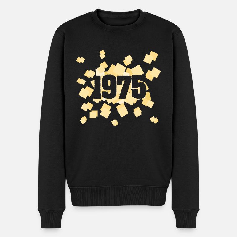 1975 - Männer Premium Bio Pullover - Schwarz