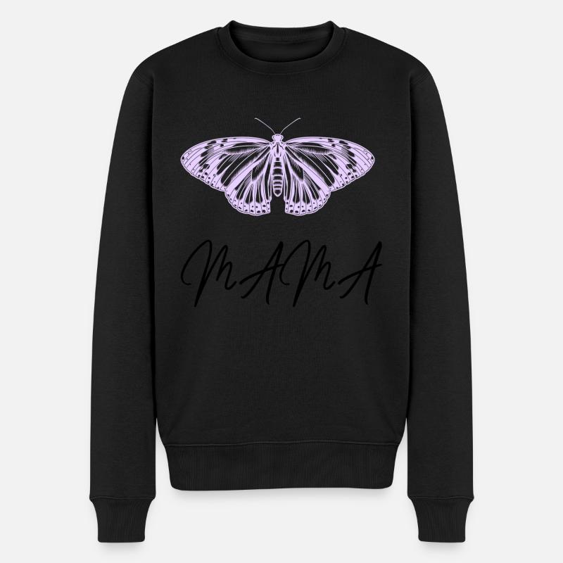 Maman Papillon - Pull Premium bio Homme - noir