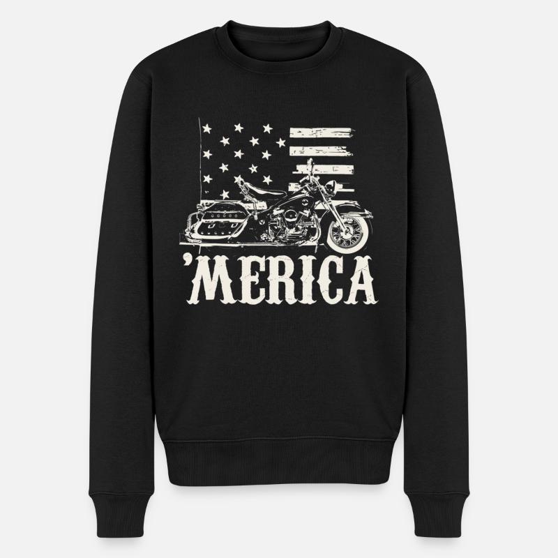 T-shirt moto biker - Pull Premium bio Homme - noir