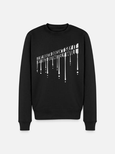 Mon visage le fera certainement - Pull Premium bio Homme - noir