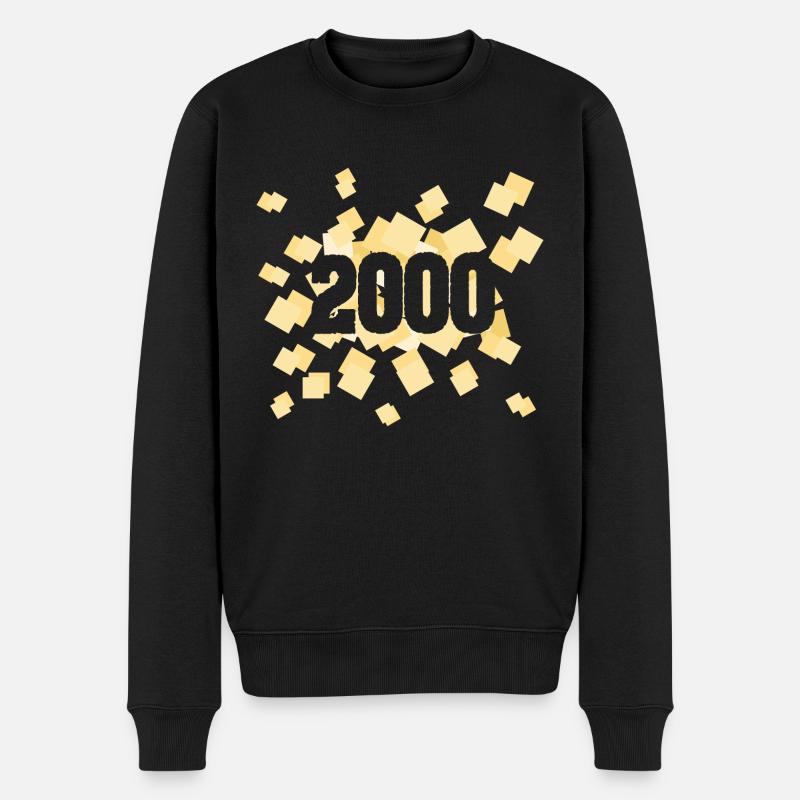 Geboren 2000 - Männer Premium Bio Pullover - Schwarz