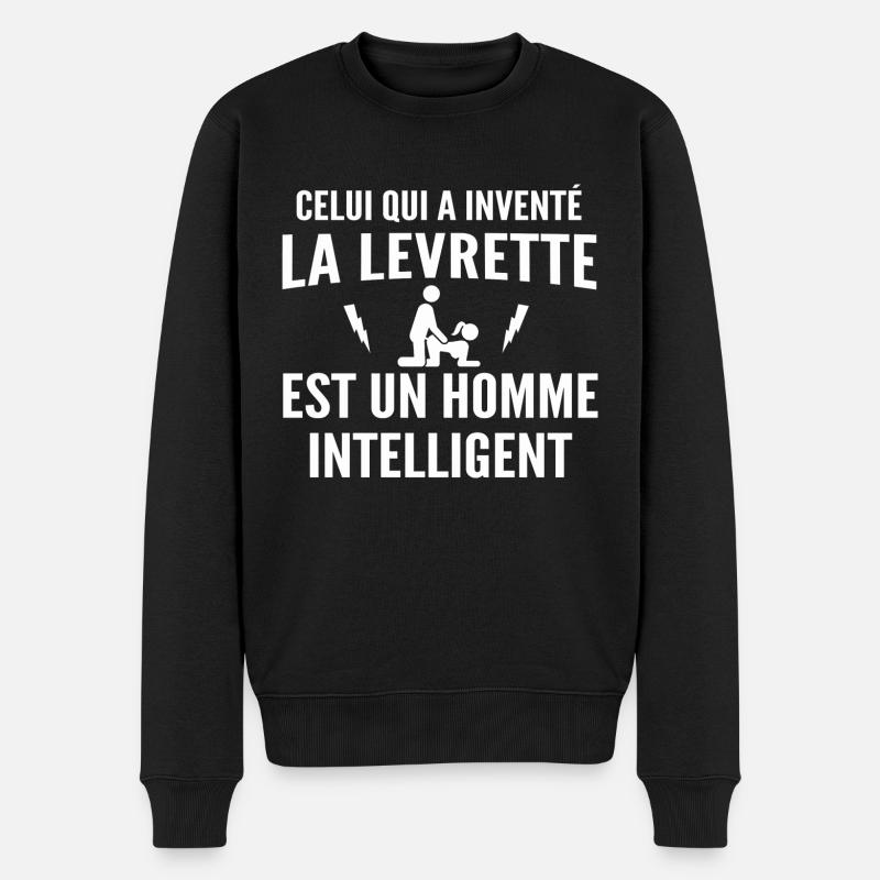 cadeau humour levrette - Pull Premium bio Homme - noir