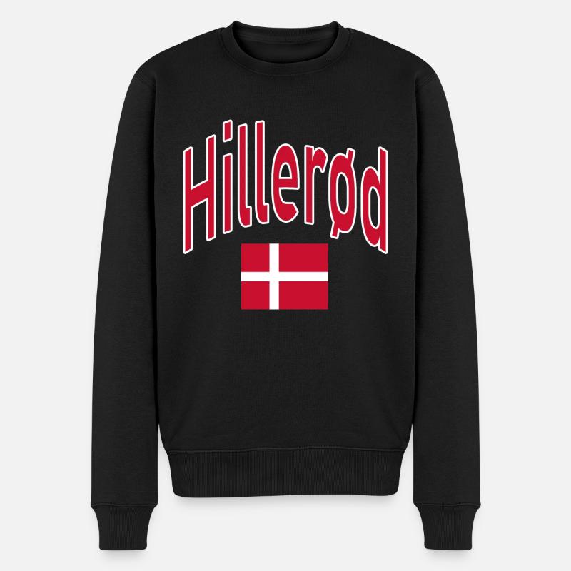 Drapeau de Hillerød Danemark - Pull Premium bio Homme - noir