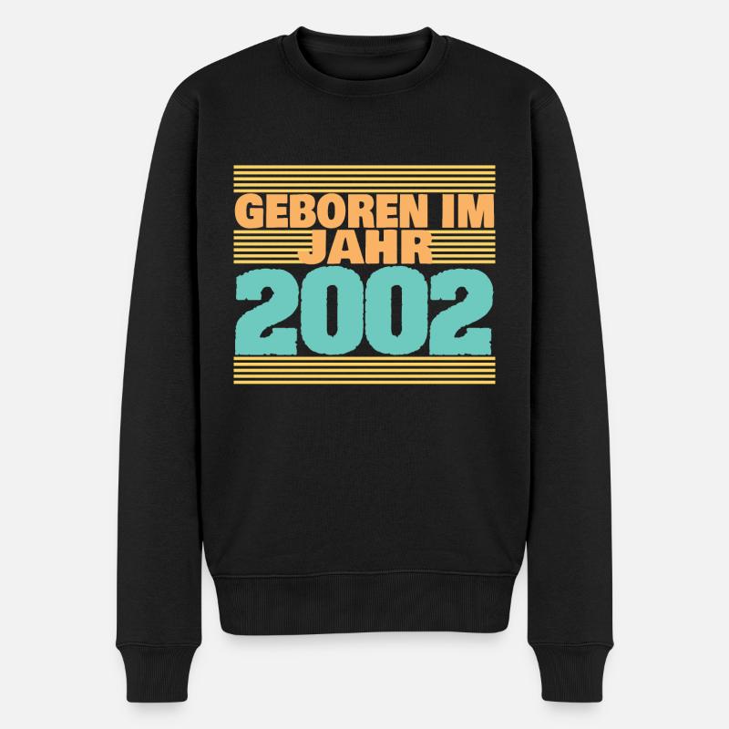 2002 - Männer Premium Bio Pullover - Schwarz