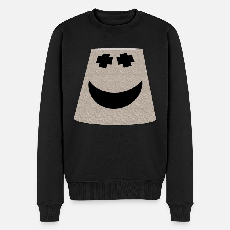 seau smile visage émoticône - Pull Premium bio Homme - noir
