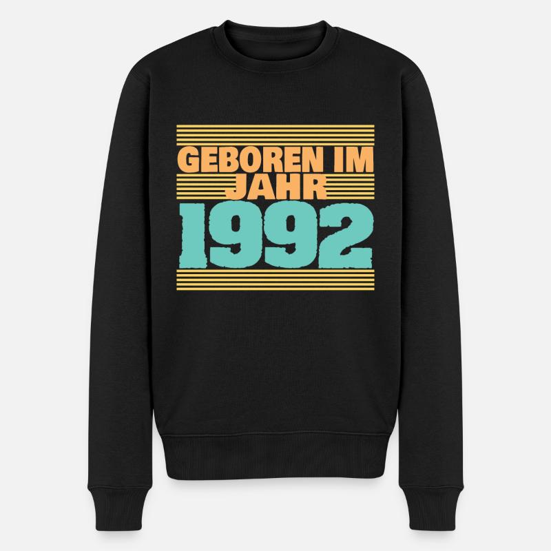 Jahr 1992 - Männer Premium Bio Pullover - Schwarz