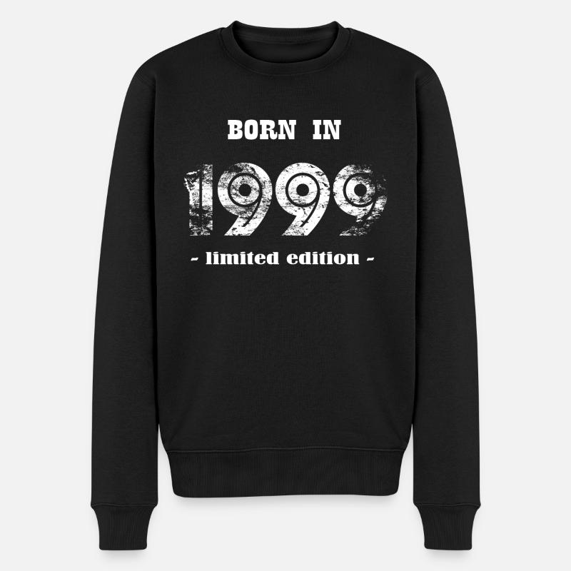 BORN IN 1999 - limited edition - Männer Premium Bio Pullover - Schwarz