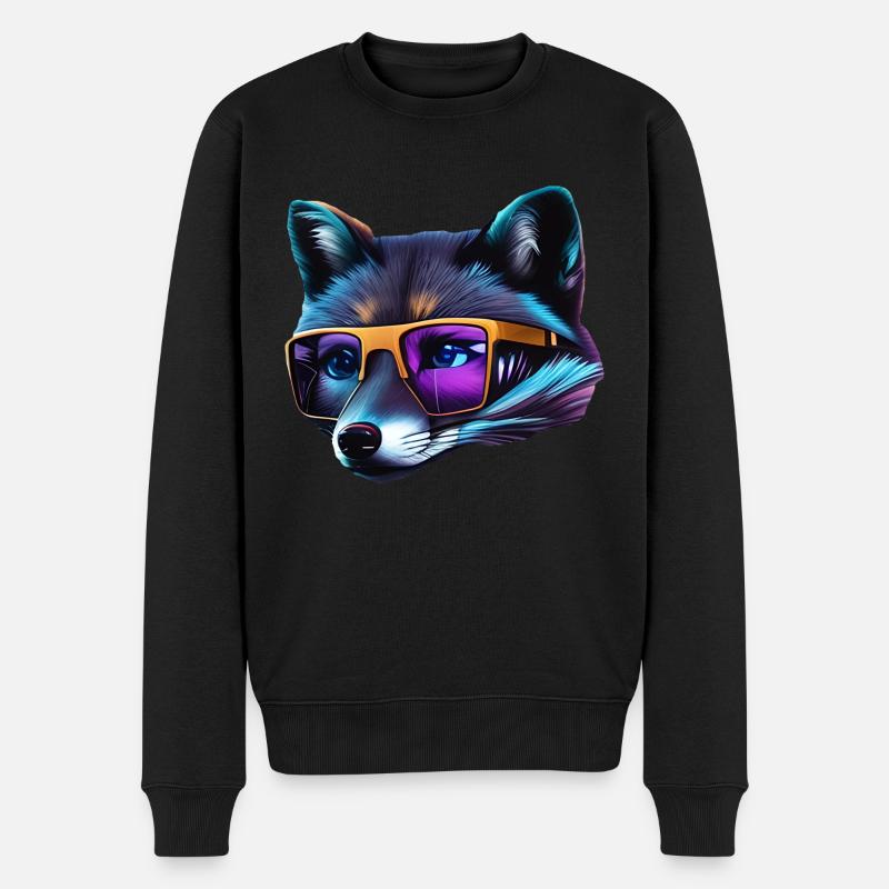 Renard cool - Pull Premium bio Homme - noir