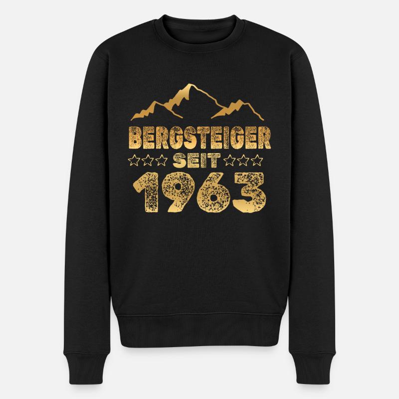 1963 - Männer Premium Bio Pullover - Schwarz