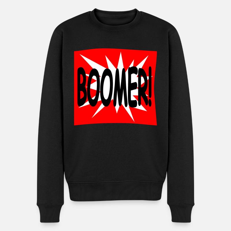 Boomer- Geburtstag-Humor-lustig-Version 1 - Männer Premium Bio Pullover - Schwarz