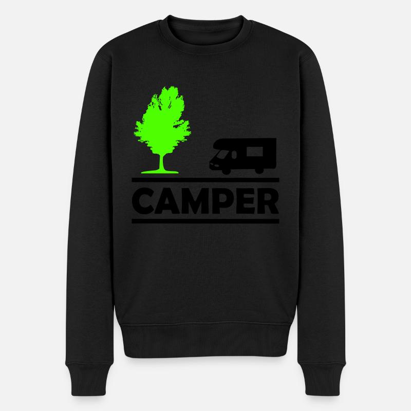 camper - Männer Premium Bio Pullover - Schwarz