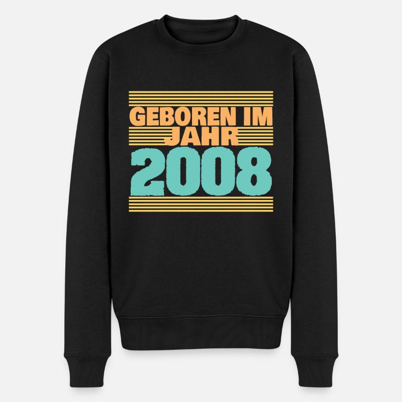 2008 - Männer Premium Bio Pullover - Schwarz